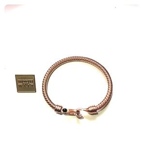 Rose Gold Cable Wire Cuff Bracelet (Made in LA)